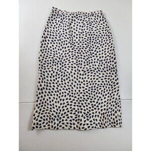 Parienne Womens XS Blue White Floral Button Back Midi Pencil Skirt Classic